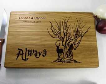 Personalized Wedding Gift Always Harry Potter Wedding Gifts for couple Personalized Willow Tree Gift Cutting Board