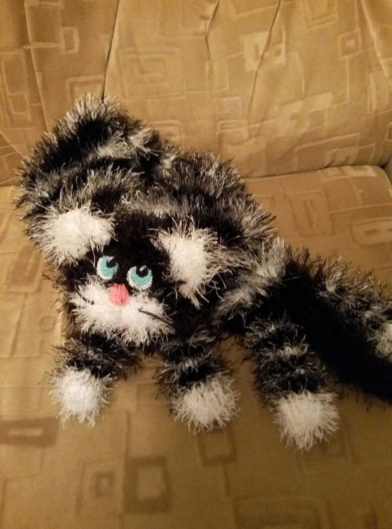 Tabby cat scarf funny Cat scarf soft scarf animal scarf knit