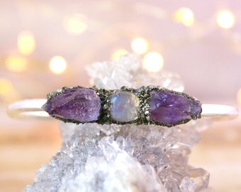 Amethyst Gift Jewelry, Rough Amethyst Jewelry, Amethyst Birthstone Gift, Amethyst for Her, Jewelry Gift for February, February Birthstone