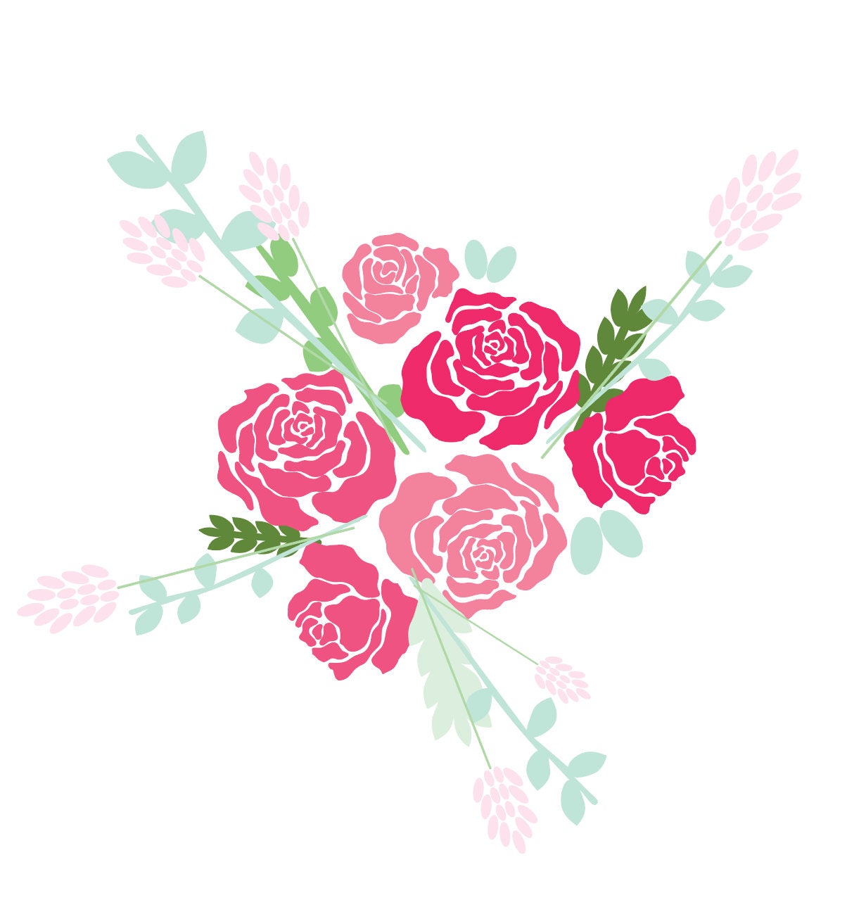 Flower SVG Floral SVG Rose SVG Flowers svg Roses svg