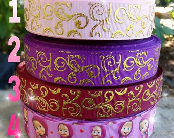 Masha and the bear ribbon, Masha ribbon, Masha and the bear, ribbon. Crafts