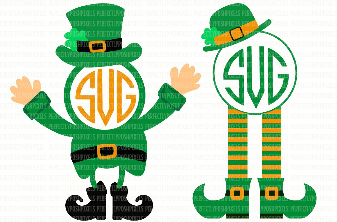 Download Leprechaun Hat, St Patrick Monogram Frames svg, Clover St ...