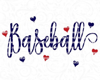 baseball heart svg, svg files, baseball svg, baseball love svg, sports svg, sports svg files, commercial use svg, baseball season svg