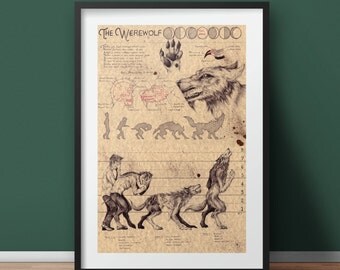 Wide - lupo mannaro - Folklore europeo arte stampa