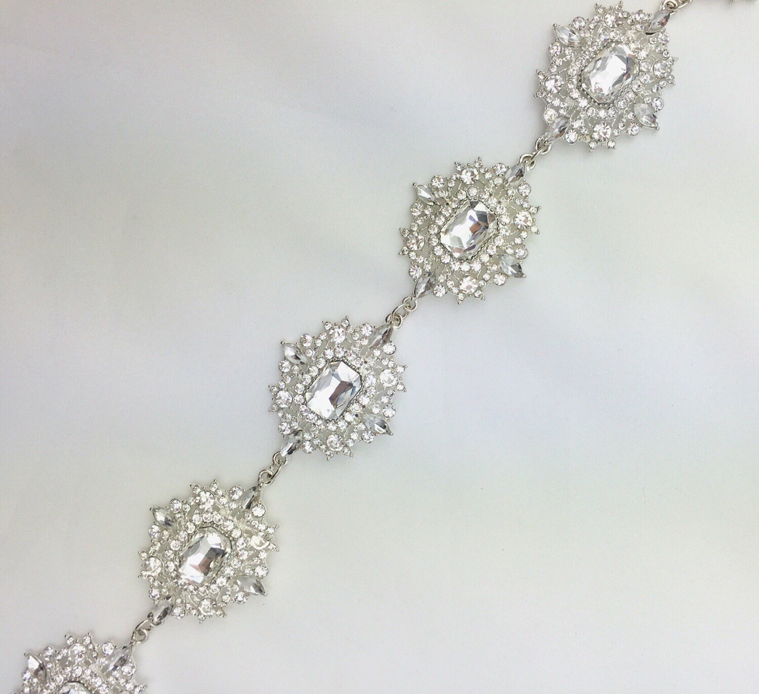 Crystal Rhinestone Trim by the Yard Wholesale Bridal Trim