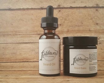 Beard Bundle : Beard Oil Beard Balm • Botanically Infused • Organic • Natural