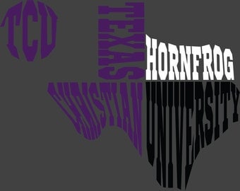 TCU Texas SVG DXF