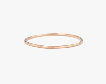 14K Solid Rose Gold ring, Stackable ring, Stacking Ring, Plain gold Ring
