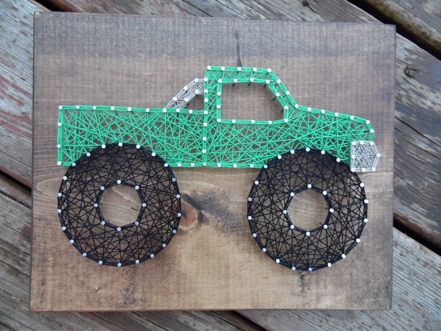 Monster truck string art string art monster truck monster