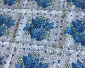 Blue Ivy Quilted Vintage Tablecloth