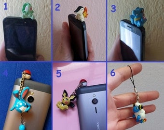 2nd Generation Pokemon Polymer Clay Charm, Dust Plug Charm, Cell Phone Charm, Phone Strap Charm, Figure || 2 + 1 free !