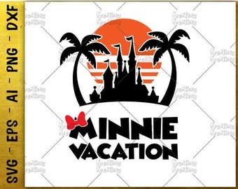 Summer Vacation SVG vacation svg minnie svg beach tee svg cuttable cutting files Cricut Silhouette Instant Download vector SVG png eps dxf