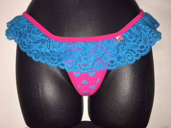 50% off SALE ***maneaterSTYLE *** MissManeater TAINTEDLOVE lace frill skirt T-bar boutique bikini pant *** THONG cut!