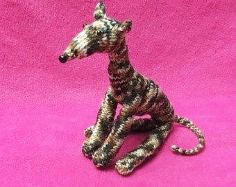 brindle greyhound stuffed animal