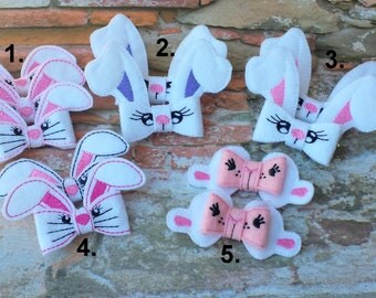 Bunny hair clips.Easter bunny hair clips.