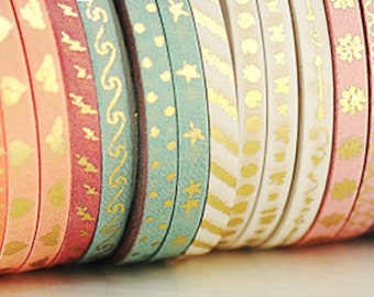 Extra Skinny Washi Gold Foil Washi Tape Sample 24"