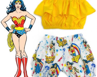 Wonder Woman Shorts/Bloomers Set
