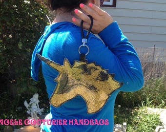 Unicorn purse glitter unicorn wristlet coin purse unicorn silhouette