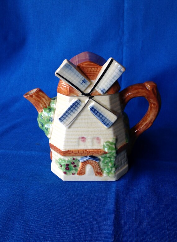 Vintage Ceramic Windmill Teapot made in Japan