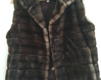 Vintage Faux Fur Vest French La Maison De la Fausse Fourrure Vintage "Mink" Vest