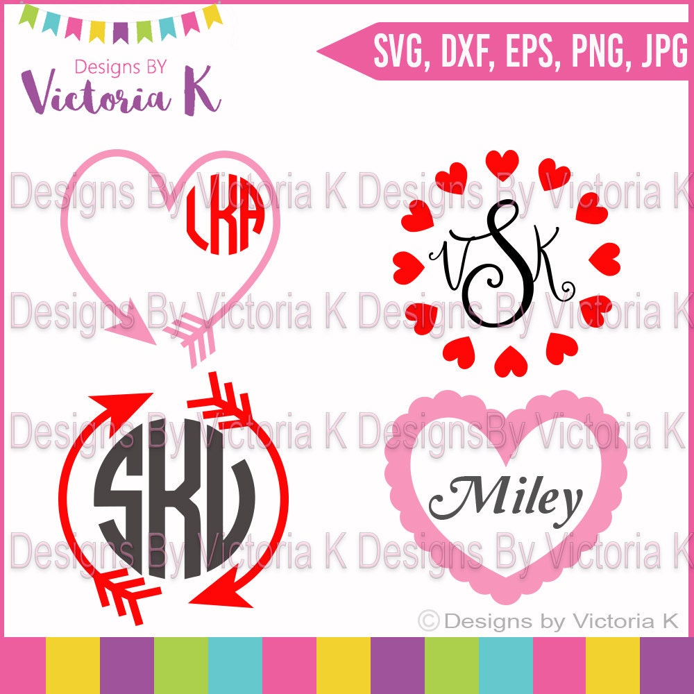 Download Valentine's svg Valentine Frames Monogram svg