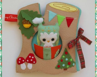 Christmas Style Quiet Book, Activity Book, Busy Book, Felt Activity Book, Christmas Gift, Toddler Gift