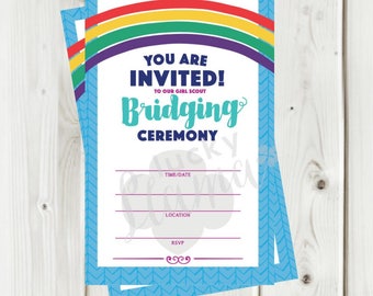 Girl Scout Bridging Invitation/flyer - Instant Download