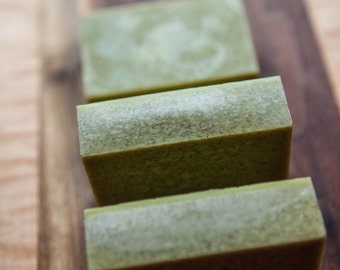 In Shower Lotion Bar & Scrub with lots of cocoa butter and essential oils. For super dry, cracked skin.