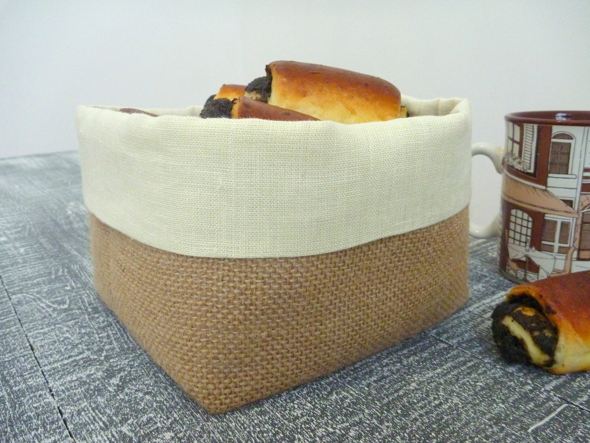 Bread basket linen bread basket fabric bread basket burlap