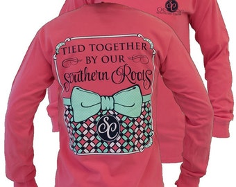 SC Comfort Southern Roots on Long Sleeve - Watermelon.....You may choose to have this personalized by getting your shirt Monogrammed.
