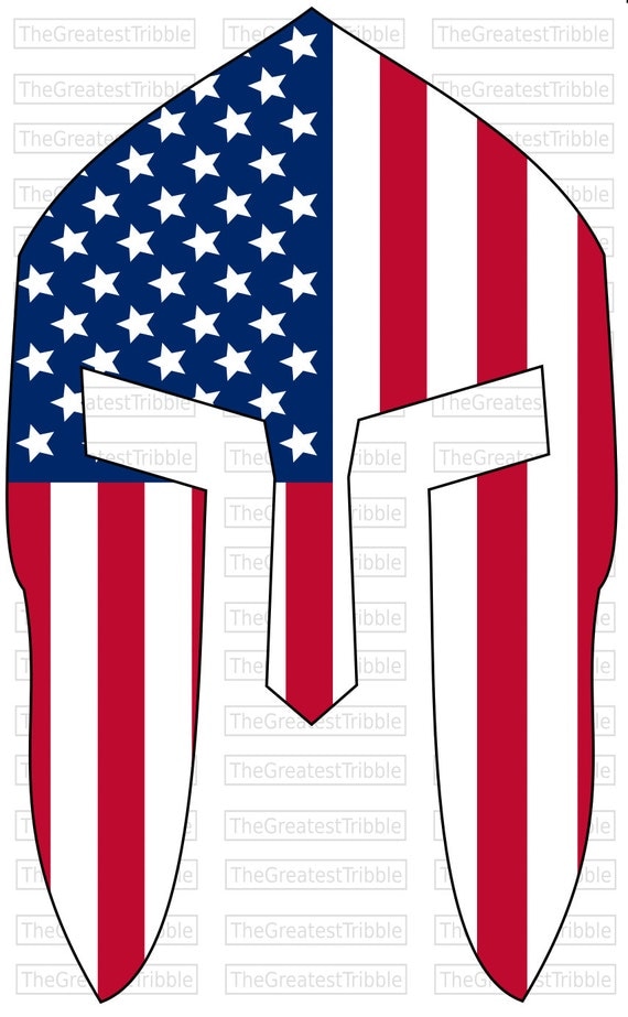 Download Spartan Helmet Front USA Flag American Flag svg png jpg