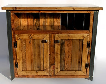 Reclaimed Wood TV Stand, Buffet and Sideboards, Buffet Table, Industrial Sideboard, TV Console, Entertainment Center, Rustic TV Stand