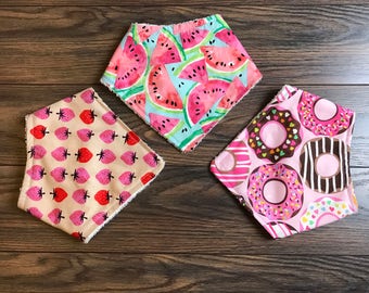 Pick 1 or more, Bandana Bibs, girl bandana bibs, baby bandana bibs, teething bibs, baby bibs (Made to Order)