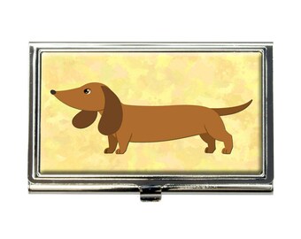 Little Dachshund Business Credit Card Holder Case