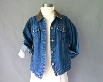 20% off using coupon! vintage Columbia denim jacket unisex jacket trucker jacket medium wash size S/M/L