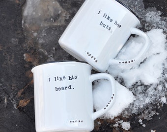 i like his beard i like her butt mug wedding gift coffee mug i like his beard mug his and hers couples mugs engagement gift anniversary gift