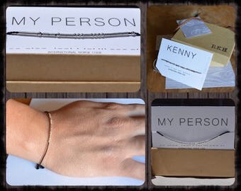 Morse Code Bracelet / Silver friendship Bracelet / Custom Word Name / Adjustable man boyfriend gift guy friend gift string bracelet father