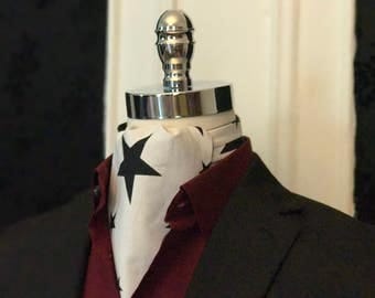 David Bowie Blackstar Inspired Reversible Cravat // Black Star Print Reversible Cravat // David Bowie Blackstar Inspired Reversible Ascot