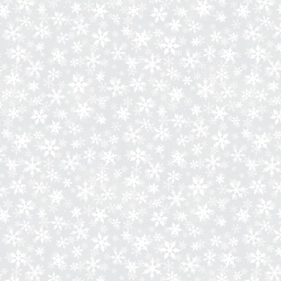 White on White Snowflake Cotton Fabric From Wilmington Prints