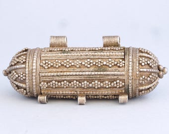 Antique silver “hirz” amulet/pendant. 74 x 32 mm. Yemen
