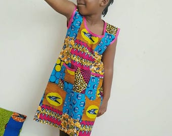 Children African Print Dress / African Print Girls Dress / Toddler Dress/ Ankara Girls Dress