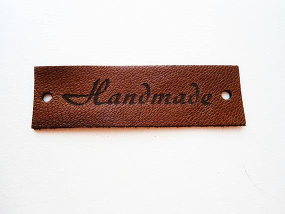 Set of 12 PCs Personalized leather labels genuine leather