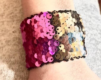 Color changing mermaid sequin bracelet