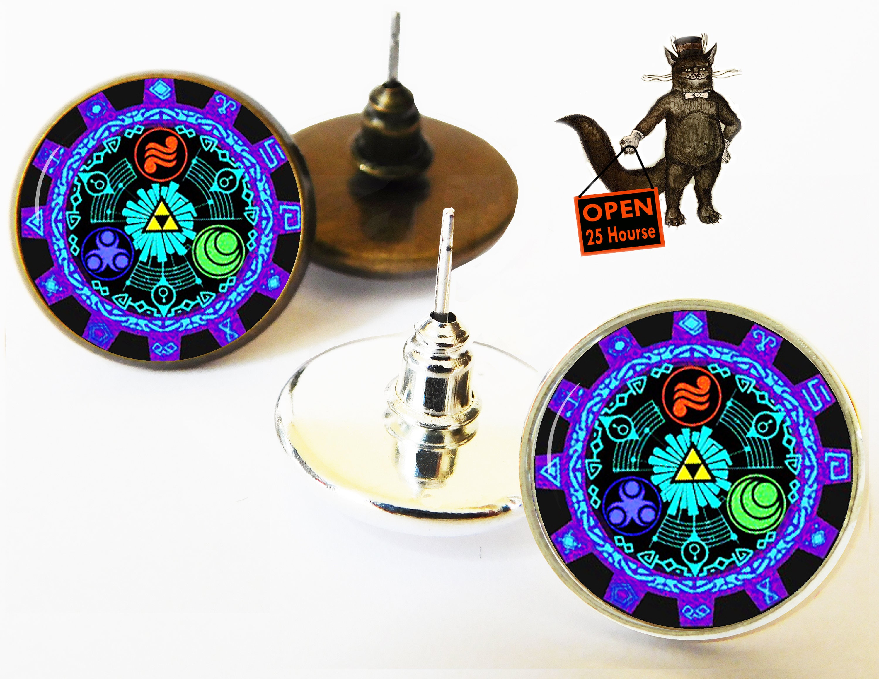 Zelda stud earrings Zelda Jewelry Legend of Zelda Zelda