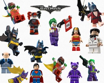LEGO BATMAN CLIPART, 28 High Quality Png Images, Transparent Backgrounds, 300 dpi