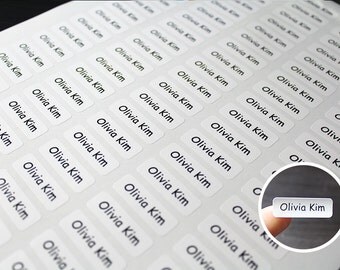105pcs mini size personalized Waterproof name sticker for daycare, kindergarten, daycare. Customized Design and tear resistant Label.