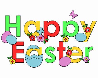 Happy easter clipart | Etsy