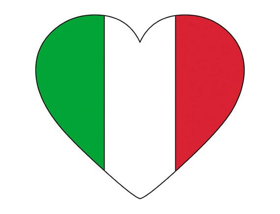 Download Italy Italian Flag Heart Shape Europe .SVG .EPS .PNG Instant