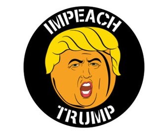 Impeach Trump 1" pinback button anti-trump