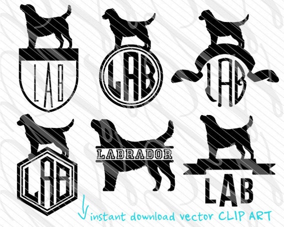 Download Dog SVG Labrador Monogram SVG Vector Art File. Labrador